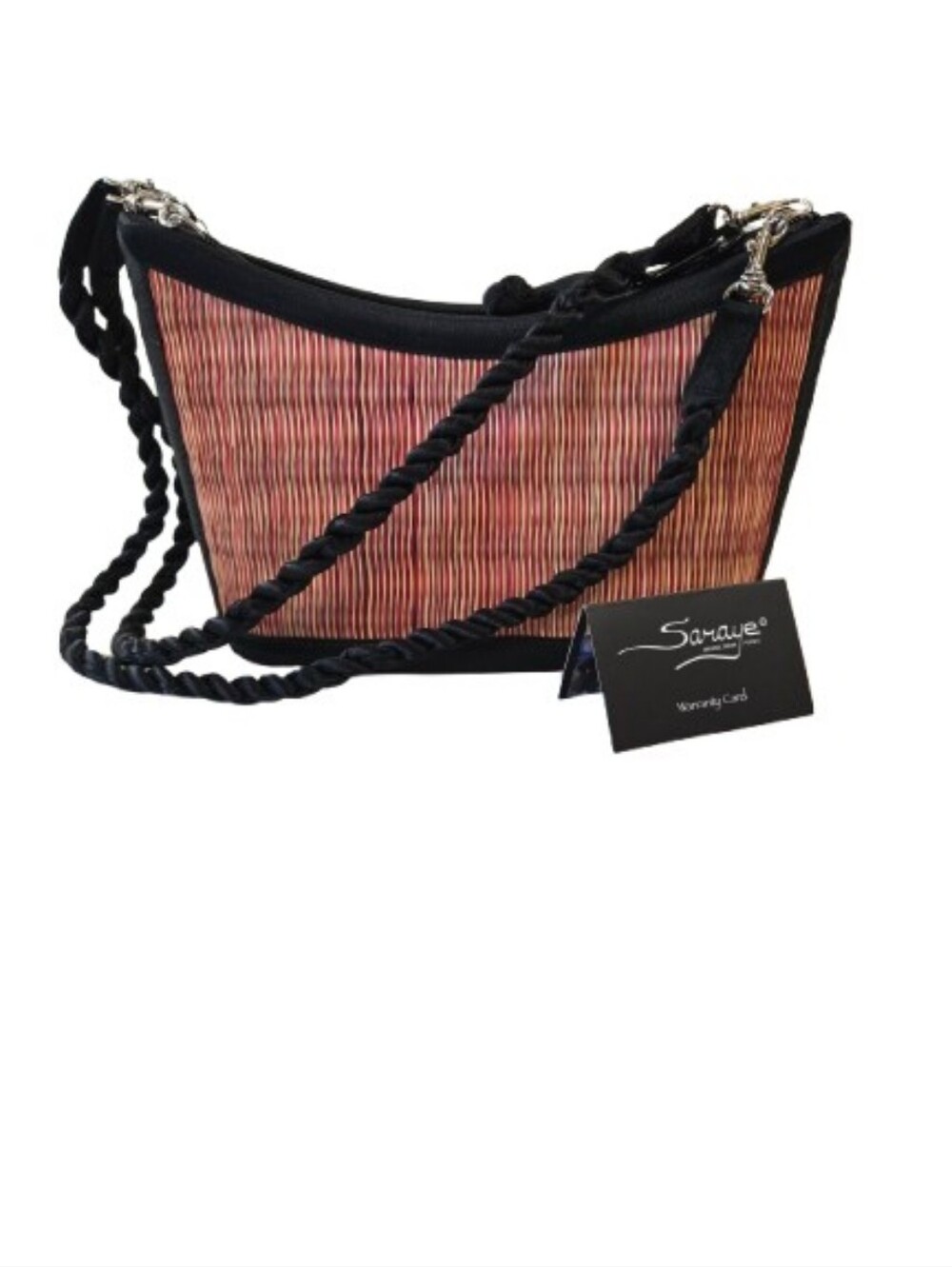 NWT Baskets of Cambodia Saraye Woven Artisan Shoulder Bag Fair Trade Purse